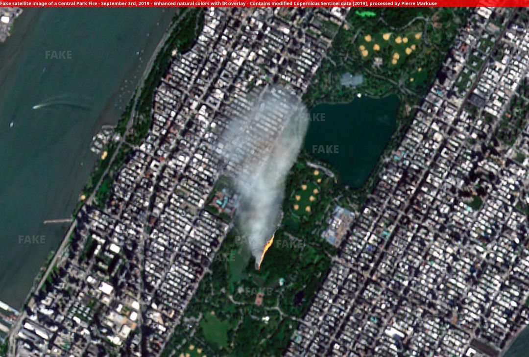 Falso incendio en el Central Park de Nueva York