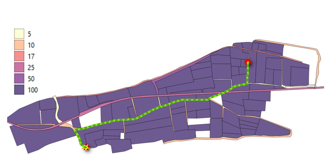 Herramientas SIG para localización y el trazado de redes de riego mediante el pluging de QGIS «Least Cost Path»