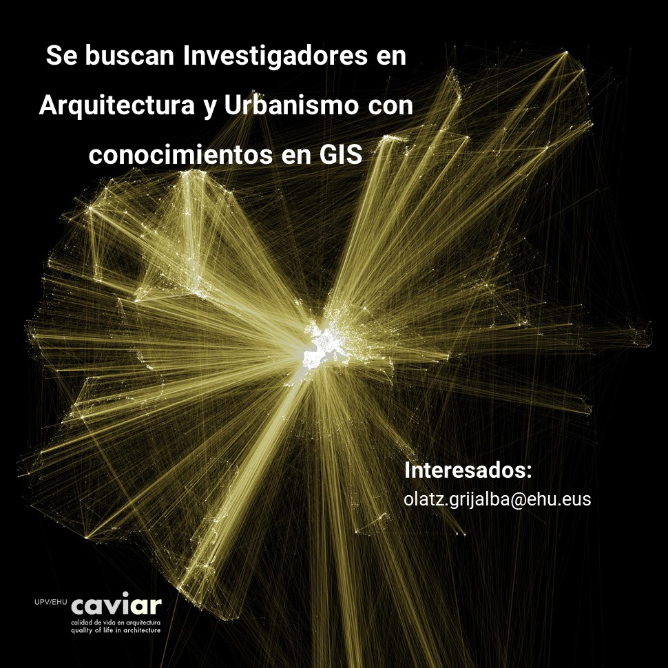 Se buscan Investigadores en Arquitectura y Urbanismo con conocimientos en GIS