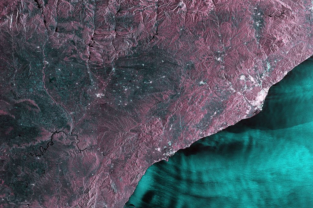Cataluña. Imagen de radar del Sentinel 1A